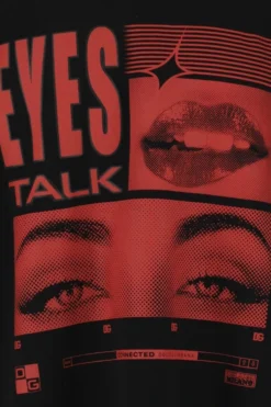 ( New Season ) Dolce & Gabbana Eyes Talk Printed Crewneck T-Shirt - Black -Cheap Vestureo Store 5771879bbe76f1b10af4ca7ac335a4ff