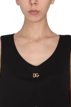 ( New Season ) Dolce & Gabbana Distressed U-Neck Tank Top - Black -Cheap Vestureo Store 577feceaea0f313bca6c889d3b33e54d