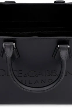 Dolce & Gabbana Logo-Embossed Strapped Tote Bag - Black -Cheap Vestureo Store 585964ecffd2f682423082a2af19a0a5