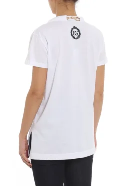 Dolce & Gabbana Necklace Embellished Neckline T-Shirt - White -Cheap Vestureo Store 58eeacc34cd60c8f5ba1714b30736a25