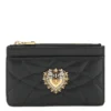 ( New Season ) Dolce & Gabbana Devotion Zipped Cardholder - Black