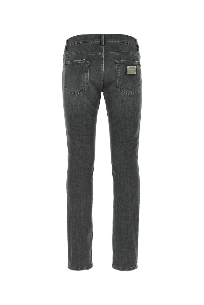 Dolce & Gabbana Ripped Skinny Leg Jeans - Black 2 Dolce & Gabbana Ripped Skinny Leg Jeans - Black - Image 2