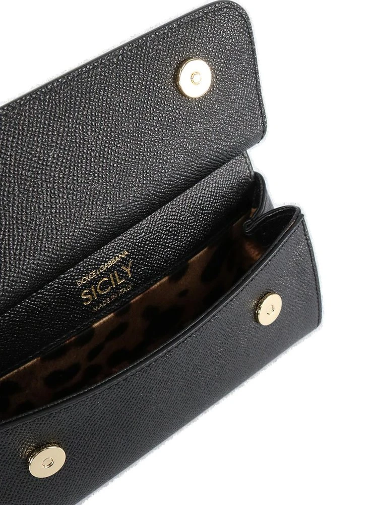 ( New Season ) Dolce & Gabbana Sicily Small Tote Bag - Black 4 ( New Season ) Dolce & Gabbana Sicily Small Tote Bag - Black - Image 4