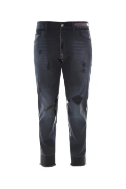 Dolce & Gabbana Distressed Straight Leg Jeans - Blue