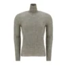 ( New Season ) Dolce & Gabbana Ribbed Turtleneck Sweater - Beige