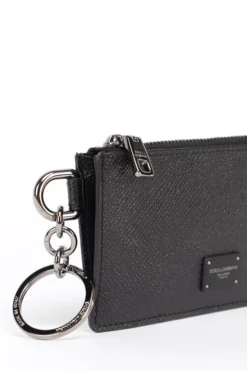 ( New Season ) Dolce & Gabbana Logo Plaque Zipped Cardholder - Black -Cheap Vestureo Store 5a2f1e1b7ec2dd9d6d8dc57c32d807ae