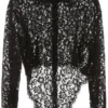 Dolce & Gabbana Lace Knotted Shirt - Black