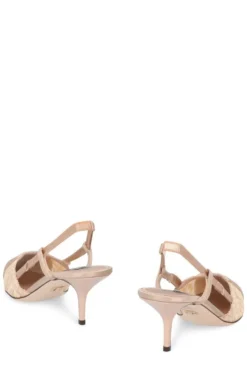 ( New Season ) Dolce & Gabbana Pointed Toe Slingback Pumps - Beige -Cheap Vestureo Store 5b002e089fb389825a14f8a6d8ee61af