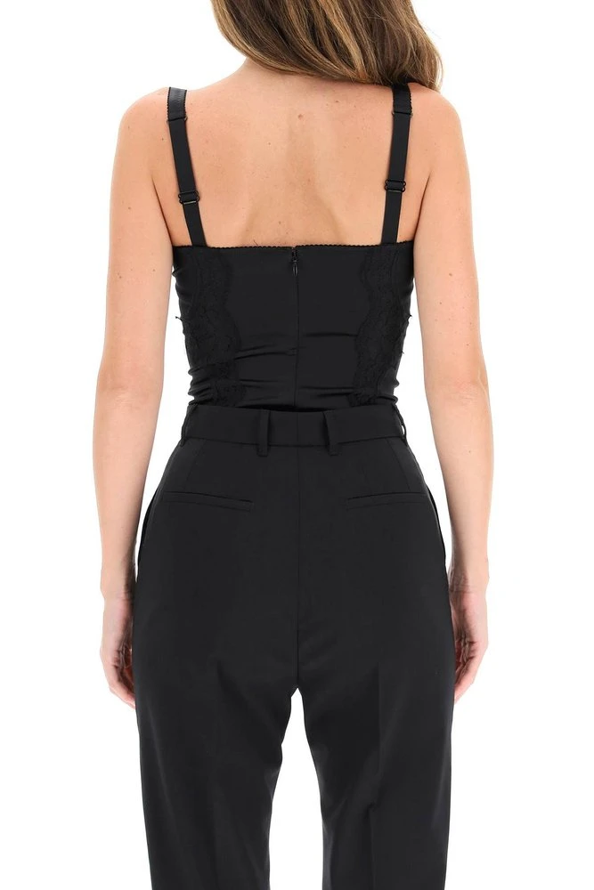 ( New Season ) Dolce & Gabbana Lace Balconette Bodysuit - Black 3 ( New Season ) Dolce & Gabbana Lace Balconette Bodysuit - Black - Image 3
