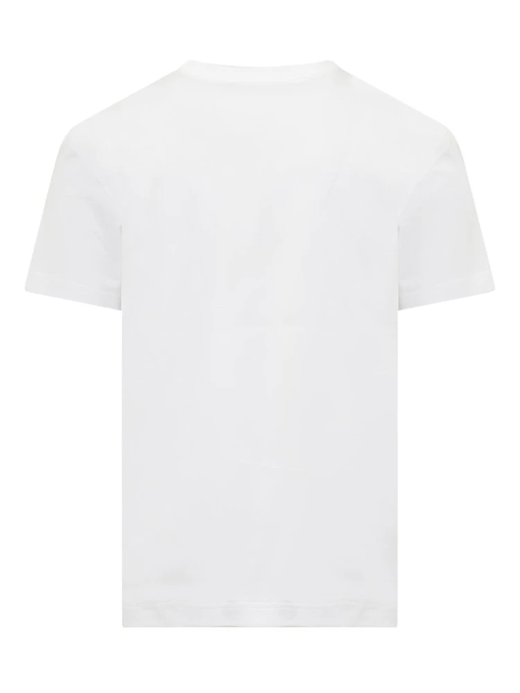 ( New Season ) Dolce & Gabbana Logo Printed Crewneck T-Shirt - White 2 ( New Season ) Dolce & Gabbana Logo Printed Crewneck T-Shirt - White - Image 2