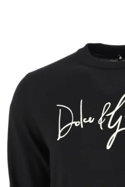 Dolce & Gabbana Logo Embroidered Knitted Jumper - Black -Cheap Vestureo Store 5b7d2c84012eacb6dca29694303d9adb