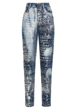 Dolce & Gabbana Allover Logo Printed Jeans - Multi