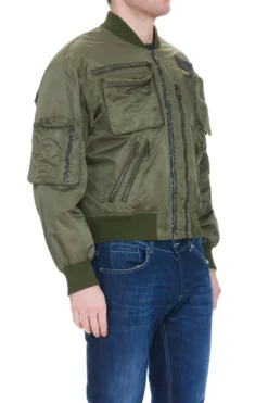 ( New Season ) Dolce & Gabbana Utility Zipped Bomber Jacket - Green -Cheap Vestureo Store 5cb471a3afe998570ae96cffffb4b0af