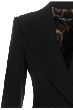 ( New Season ) Dolce & Gabbana Double Breasted Tailored Blazer - Black -Cheap Vestureo Store 5cb997fa664011b37284ff7c1070b09f