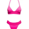 ( New Season ) Dolce & Gabbana Logo Waistband Bikini Set - Pink
