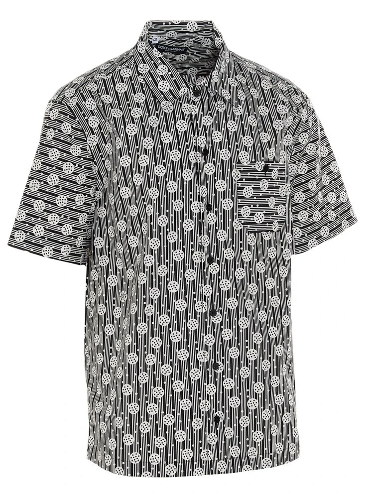Dolce & Gabbana Geometric Print Short-Sleeve Shirt - Multi 3 Dolce & Gabbana Geometric Print Short-Sleeve Shirt - Multi - Image 3