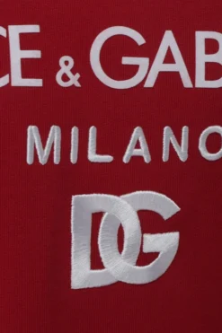 ( New Season ) Dolce & Gabbana Logo Printed Sweatshirt - Red -Cheap Vestureo Store 5e1d645b5163b79fa68d0440f951d339