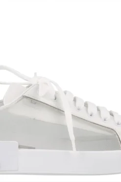 Dolce & Gabbana Portofino Lace-Up Sneakers - White