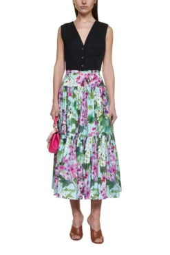 ( New Season ) Dolce & Gabbana Bluebell-Printed Poplin Pencil Skirt - Multi -Cheap Vestureo Store 5e8e8884e5e45b472e0a975eb04192b4