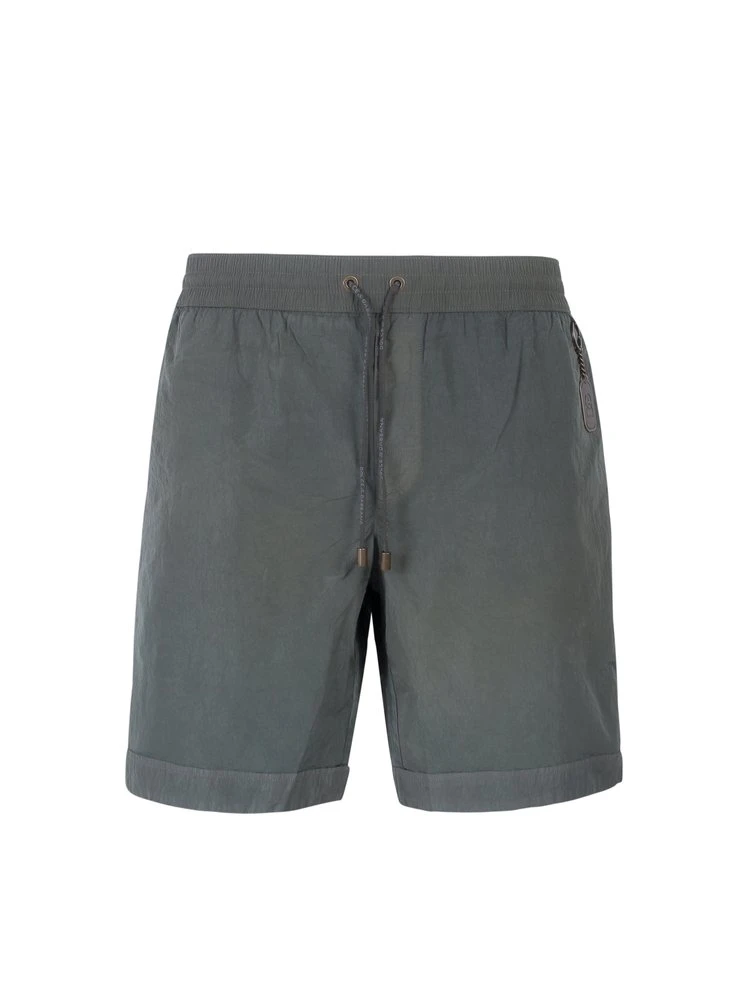 ( New Season ) Dolce & Gabbana Logo Plaque Swim Trunks - Green 1 ( New Season ) Dolce & Gabbana Logo Plaque Swim Trunks - Green
