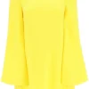 ( New Season ) Dolce & Gabbana Long-Sleeve Sable Dress - Yellow
