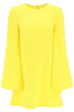 ( New Season ) Dolce & Gabbana Long-Sleeve Sable Dress - Yellow
