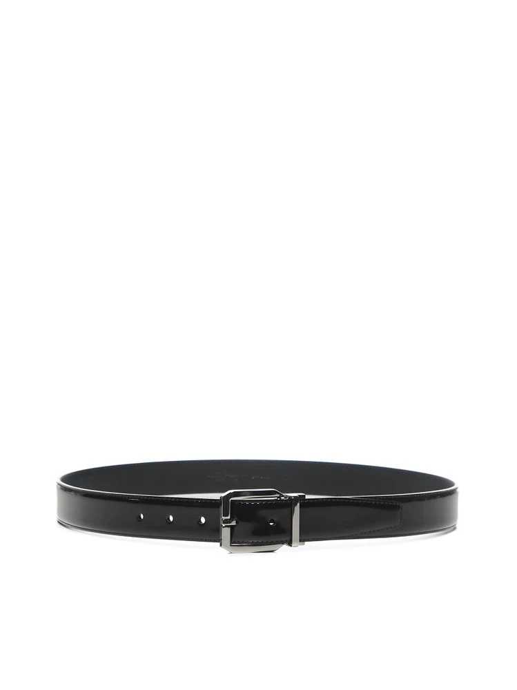 Dolce & Gabbana Logo Engraved Buckle Belt - Black 1 Dolce & Gabbana Logo Engraved Buckle Belt - Black