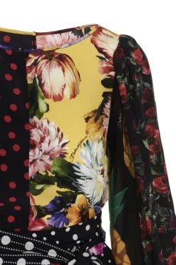 Dolce & Gabbana Patchwork Tie-Waist Blouse - Multi -Cheap Vestureo Store 5f9c36494a0d3e6cf06afe1299571d32