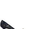 ( New Season ) Dolce & Gabbana Lace Detailed Pointed-Toe Pumps - Navy