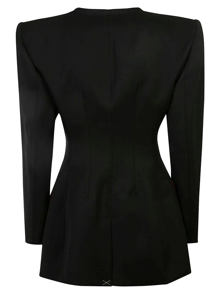 Dolce & Gabbana Double Breasted Shoulder Pad Blazer - Black 2 Dolce & Gabbana Double Breasted Shoulder Pad Blazer - Black - Image 2