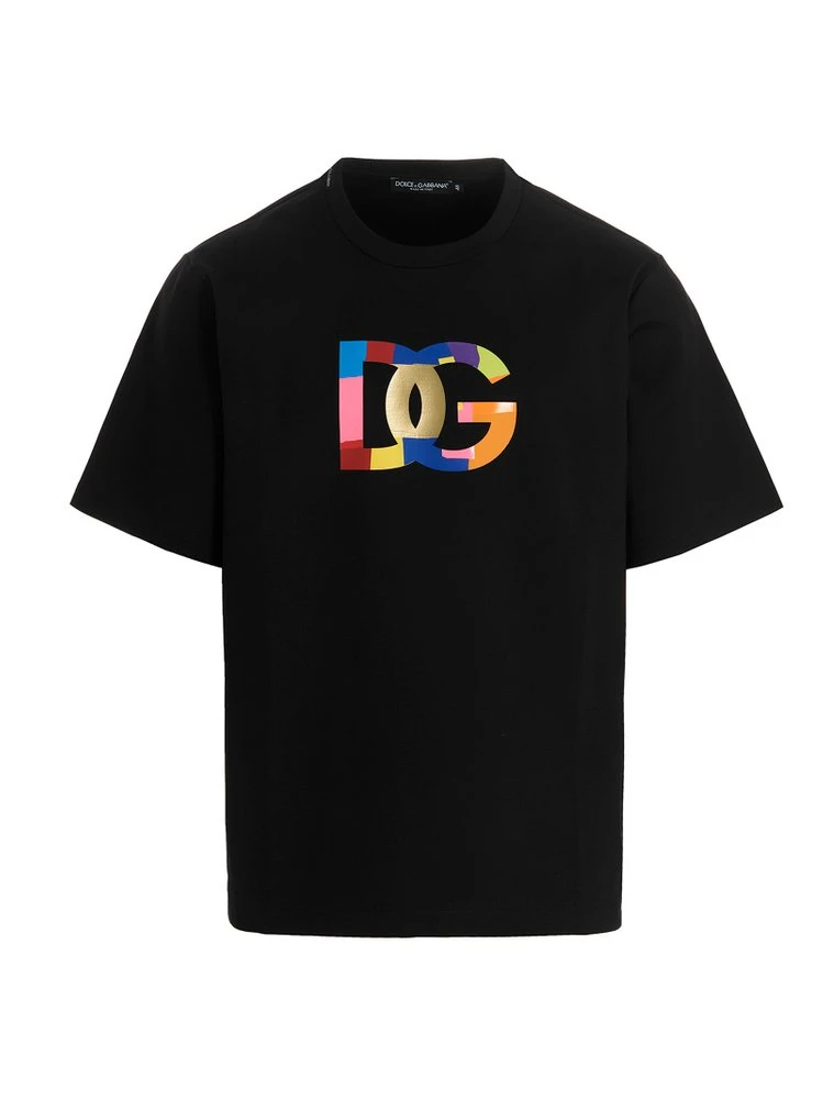 ( New Season ) Dolce & Gabbana Logo Print Crewneck T-Shirt - Black 1 ( New Season ) Dolce & Gabbana Logo Print Crewneck T-Shirt - Black