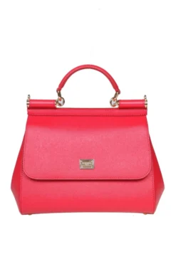 ( New Season ) Dolce & Gabbana Sicily Medium Tote Bag - Red