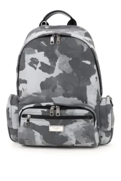Dolce & Gabbana Camouflage Print Backpack - Grey