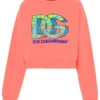 ( New Season ) Dolce & Gabbana Logo Detailed Crewneck Sweatshirt - Pink