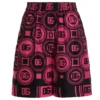 ( New Season ) Dolce & Gabbana Logo Print Two-Tone Shorts - Multi