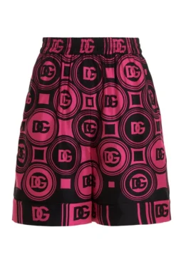 ( New Season ) Dolce & Gabbana Logo Print Two-Tone Shorts - Multi