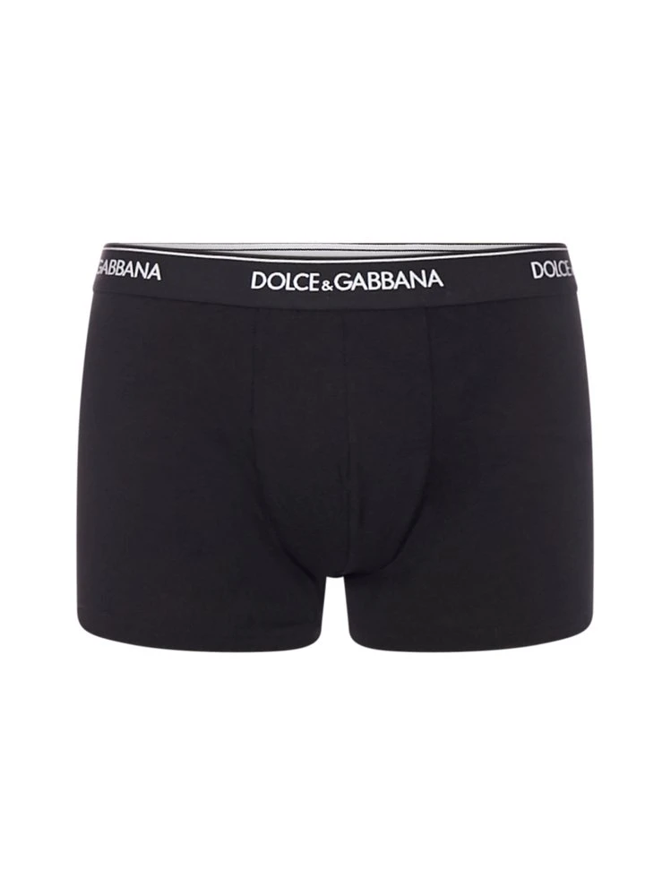 Dolce & Gabbana Logo Band Two-Pack Boxers - Black 1 Dolce & Gabbana Logo Band Two-Pack Boxers - Black