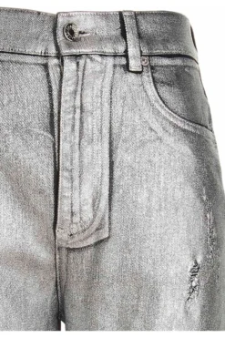 Dolce & Gabbana High-Waisted Distressed Metallic Jeans - Silver 6 Dolce & Gabbana High-Waisted Distressed Metallic Jeans - Silver -Cheap Vestureo Store 6276b424eef20c0b4c012fc7462fc8d6