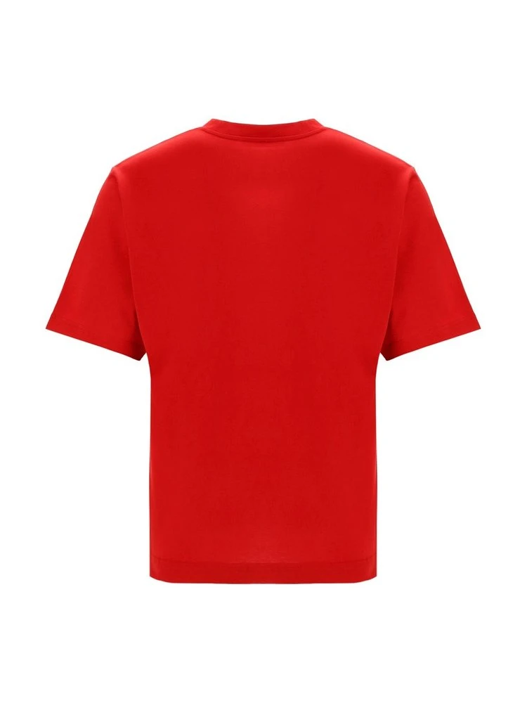 ( New Season ) Dolce & Gabbana Logo Detailed T-Shirt - Red 2 ( New Season ) Dolce & Gabbana Logo Detailed T-Shirt - Red - Image 2
