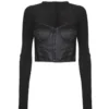 Dolce & Gabbana Panelled Long-Sleeved Top - Black