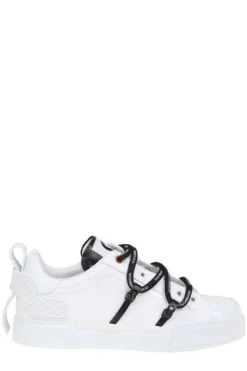 ( New Season ) Dolce & Gabbana Portofino Low-Top Sneakers - White