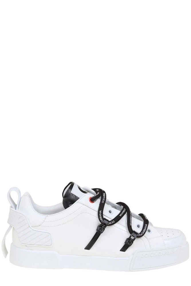 ( New Season ) Dolce & Gabbana Portofino Low-Top Sneakers - White 1 ( New Season ) Dolce & Gabbana Portofino Low-Top Sneakers - White