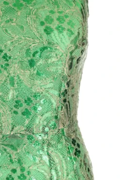 Dolce & Gabbana Laminated Lace Midi Dress - Green -Cheap Vestureo Store 6481eb3299403546f66a3e83f32cd3f4