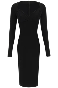 Dolce & Gabbana Long-Sleeve Fitted Dress - Black