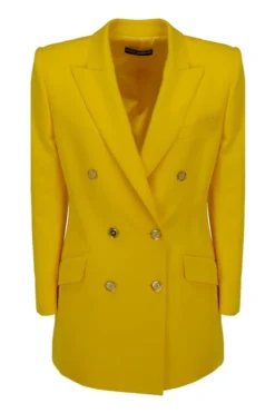 ( New Season ) Dolce & Gabbana Double-Breasted Blazer - Yellow