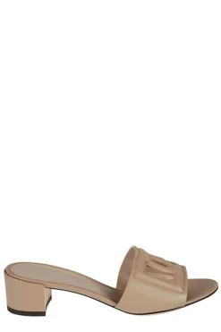 ( New Season ) Dolce & Gabbana DG Millennials Mules - Beige