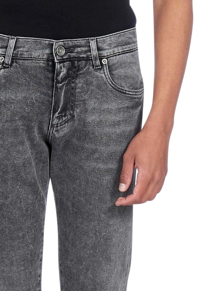 Dolce & Gabbana Logo Print Cropped Jeans - Grey 4 Dolce & Gabbana Logo Print Cropped Jeans - Grey - Image 4