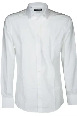 Dolce & Gabbana Jacquard Logo Tailored Shirt - White
