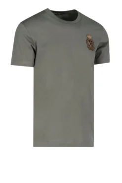 ( New Season ) Dolce & Gabbana Patch Embellished Crewneck T-Shirt - Grey -Cheap Vestureo Store 65db2ebbcf830d48666a508f07fa61c5