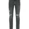 Dolce & Gabbana Ripped Skinny Leg Jeans - Black